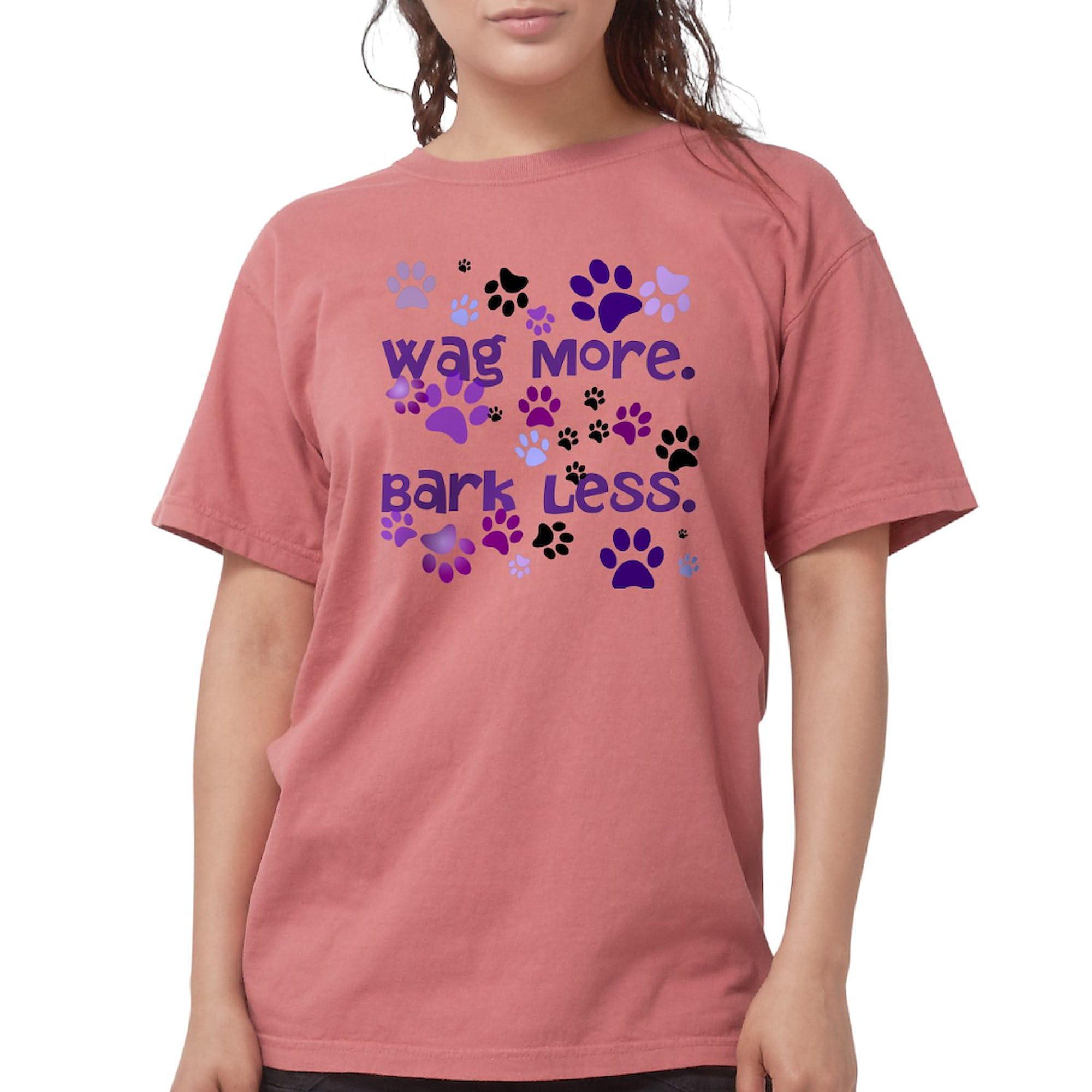 Wag More Bark Less Women's T-Shirt | Comfort Colors® Soft Cotton Tee | Funny Dog Lover Gift for Pet Owners, Dog Walks & Casual Wear