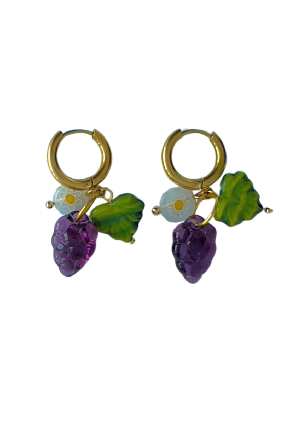 Elegant Purple Grape Stud Earrings for Women - Dainty Fruit Jewelry Gift for Her - Perfect for Parties, Weddings & Everyday Wear