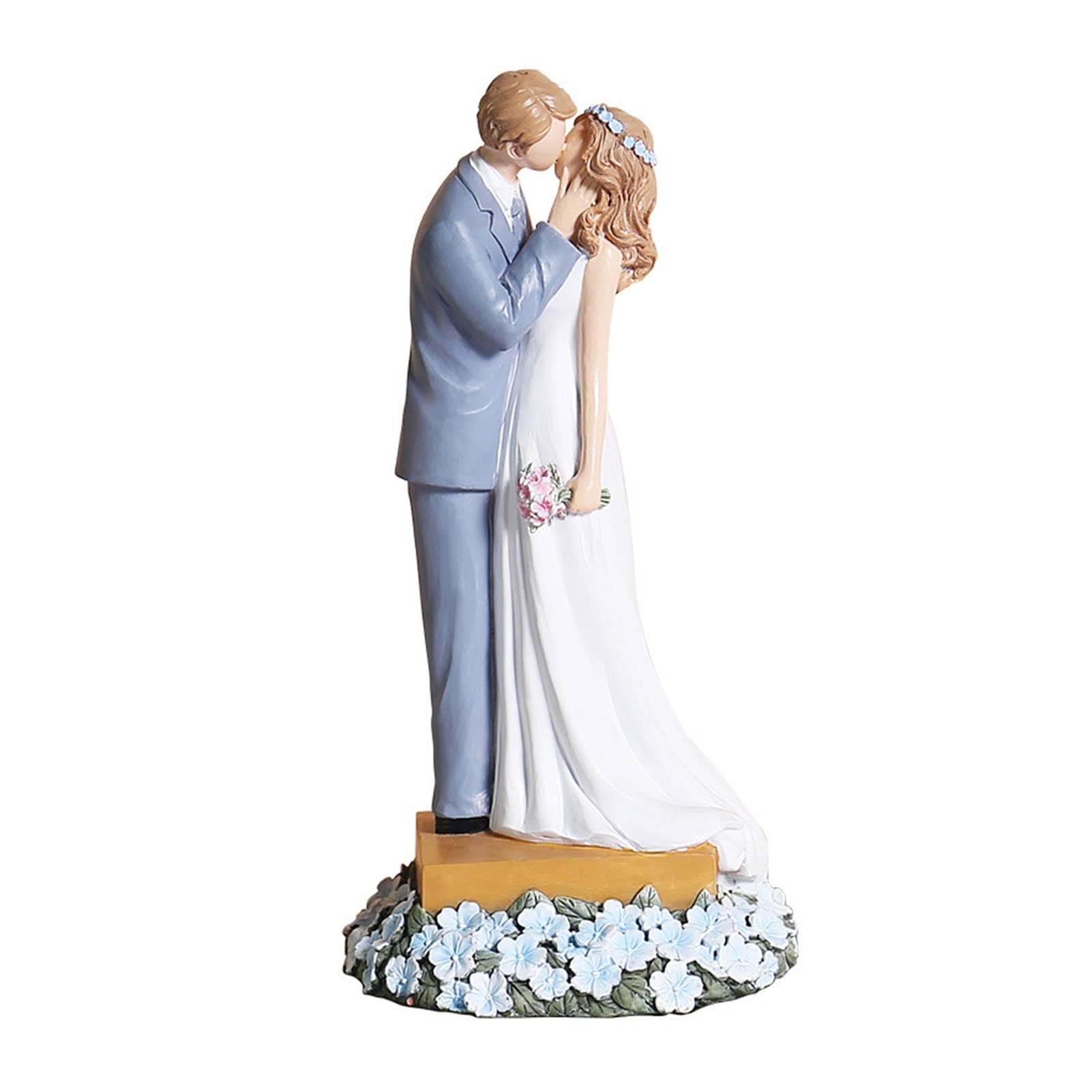 IKAXIYO Elegant Couple Figurine - Handcrafted Resin Wedding Decor, Romantic Home Decoration for Anniversaries, Valentine's Day & Newlyweds - Perfect Gift for Couples