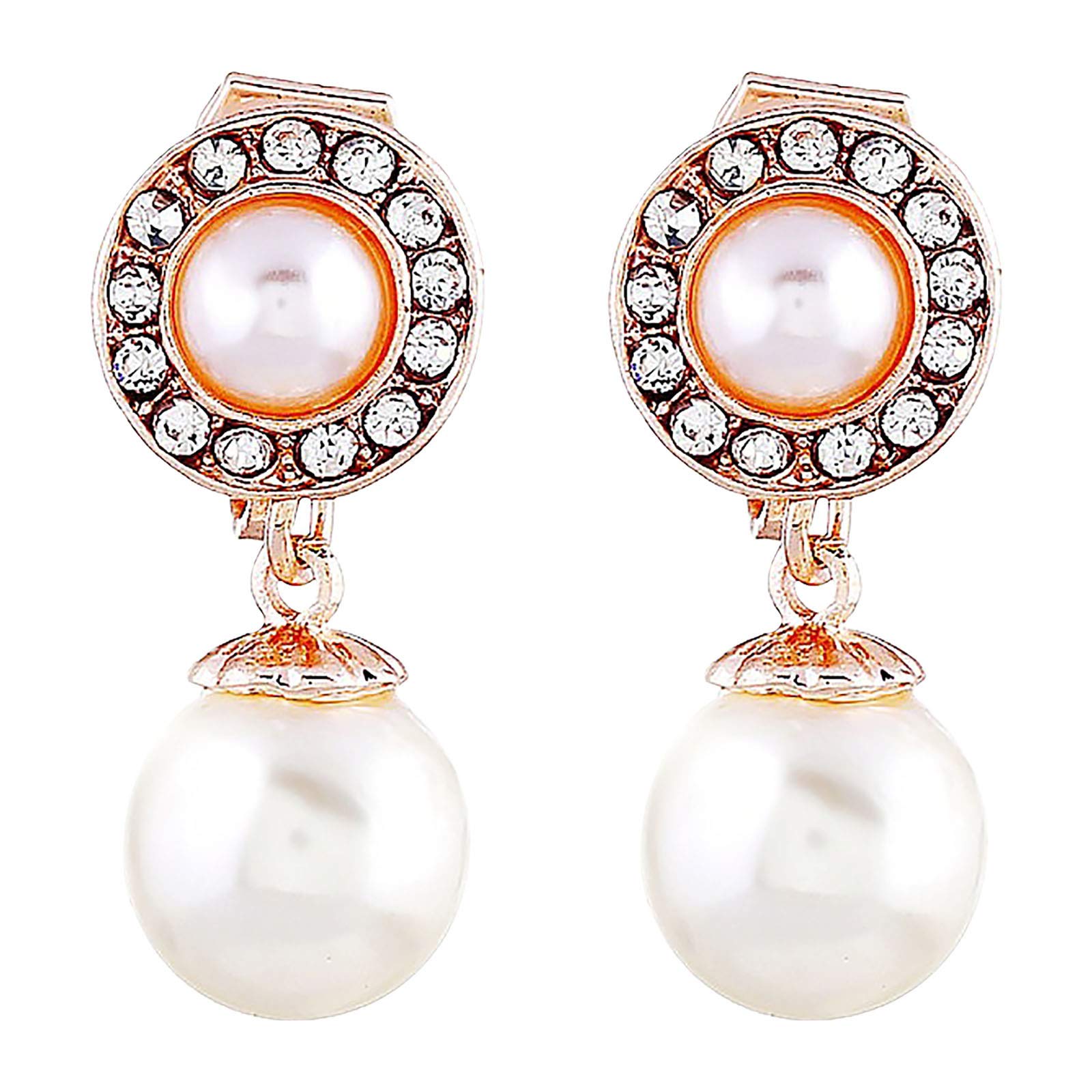 Acrylic Pearl Earrings for Women - Bohemian Shell Flat Back Earrings | Stylish Gift for Her, Perfect for Parties, Weddings & Everyday Wear