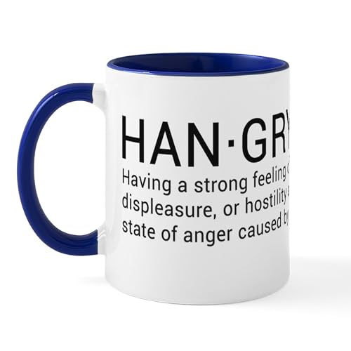 White/Navy Inside - Hangry Lg Mug