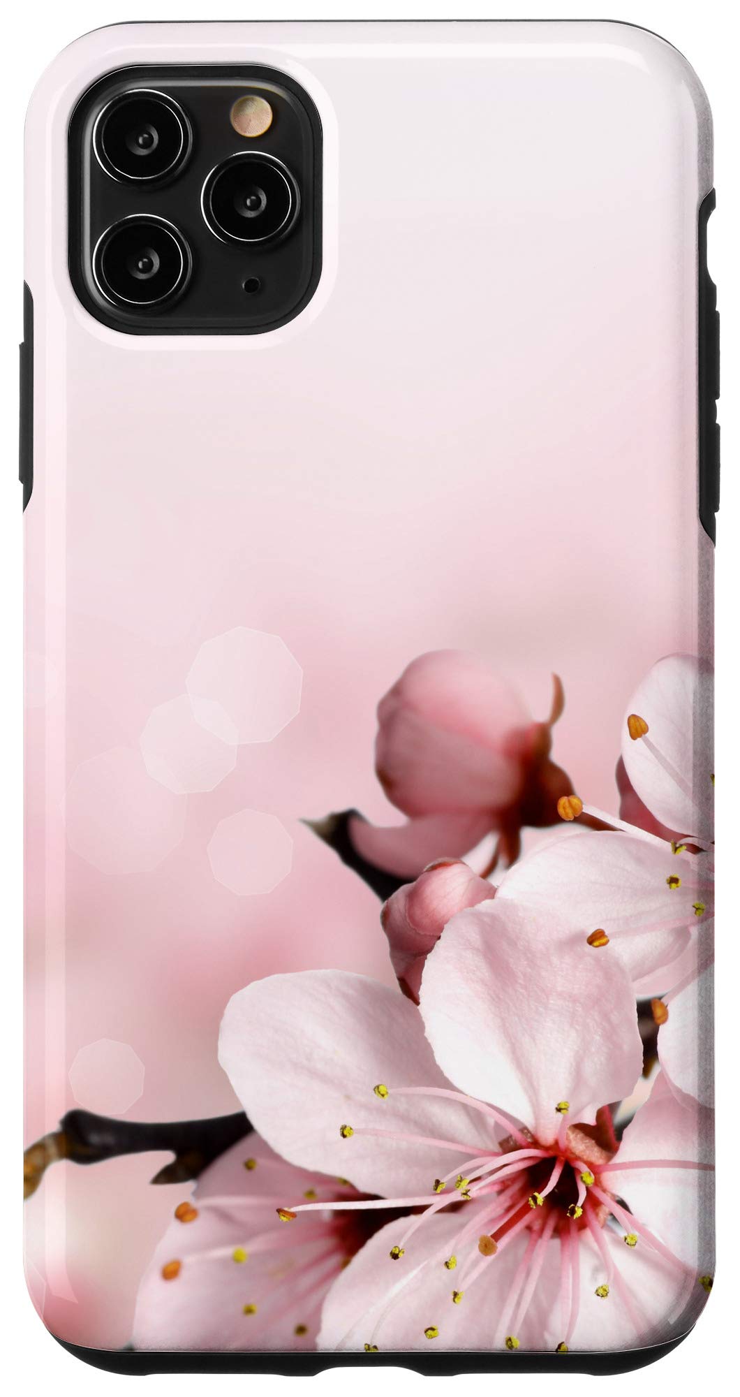 iPhone 11 Pro Max Case - Japanese Sakura Cherry Blossom Design with Pink Floral Background | Stylish Protective Cover for Women, Perfect for Spring Outings & Photography