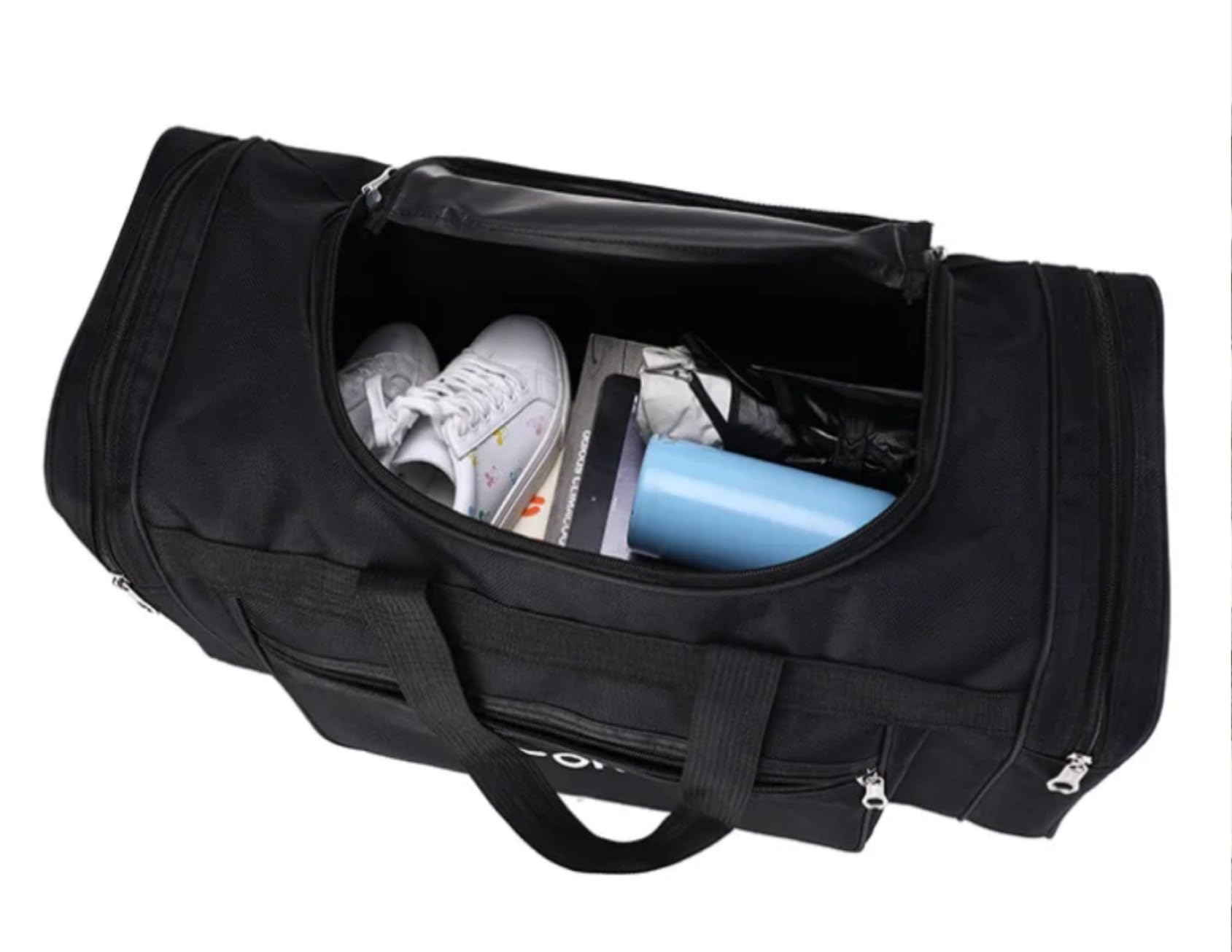 24 Inch Lightweight Duffle Bag for Men & Women - Water-Resistant Travel Gym Bag, Sports Equipment Storage - Perfect for Workouts, Weekend Trips & Sports Gear (Black)