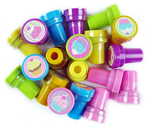24-Piece Cupcake Stampers for Kids - Baking Party Favors, Pinata Fillers, Classroom Rewards - Fun Baking Tools for Birthday Parties & School Activities