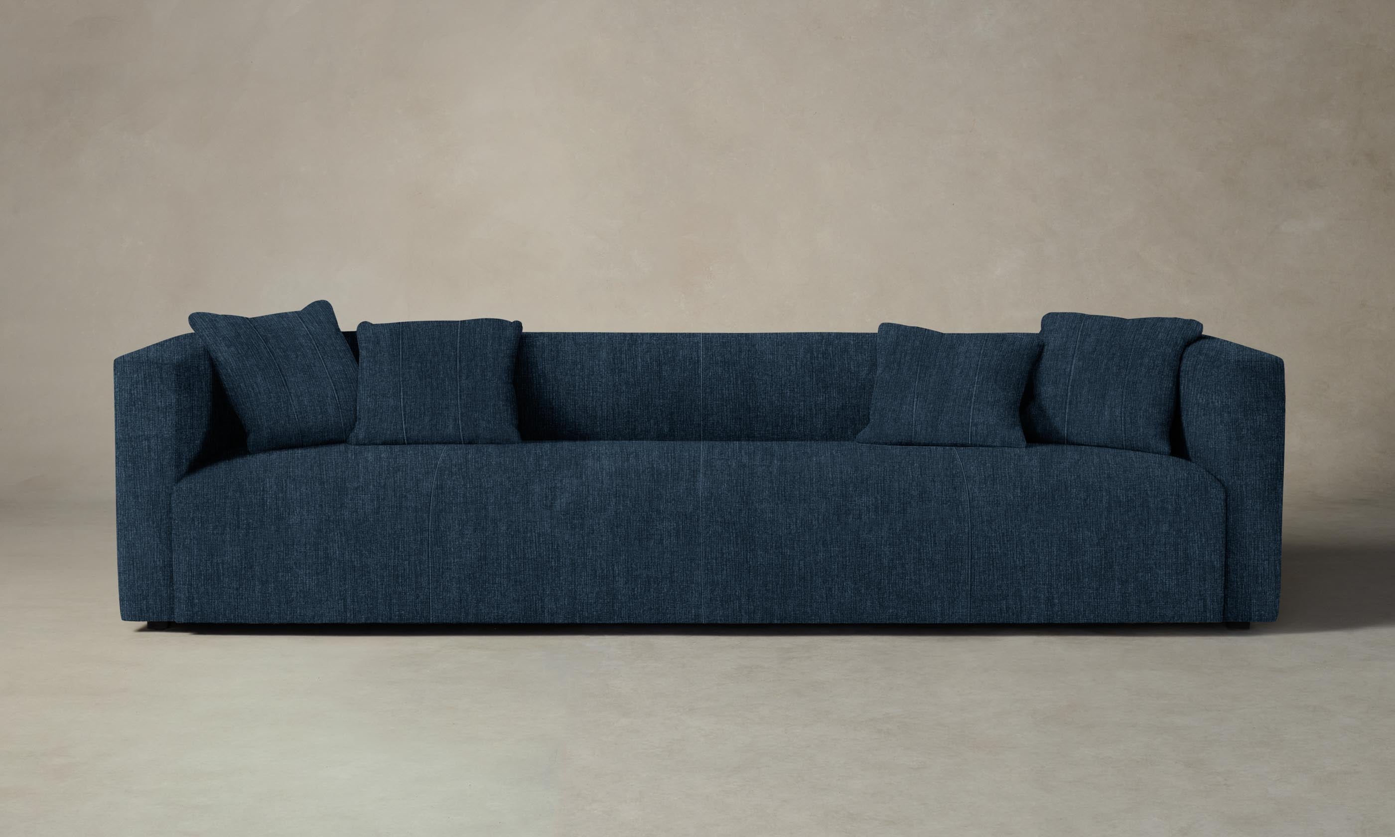 The Breuer Sofa - Modern Performance Tweed Denim Upholstered Lounge Chair for Living Room, Office & Reading Nook - Durable & Stylish Mid-Century Design