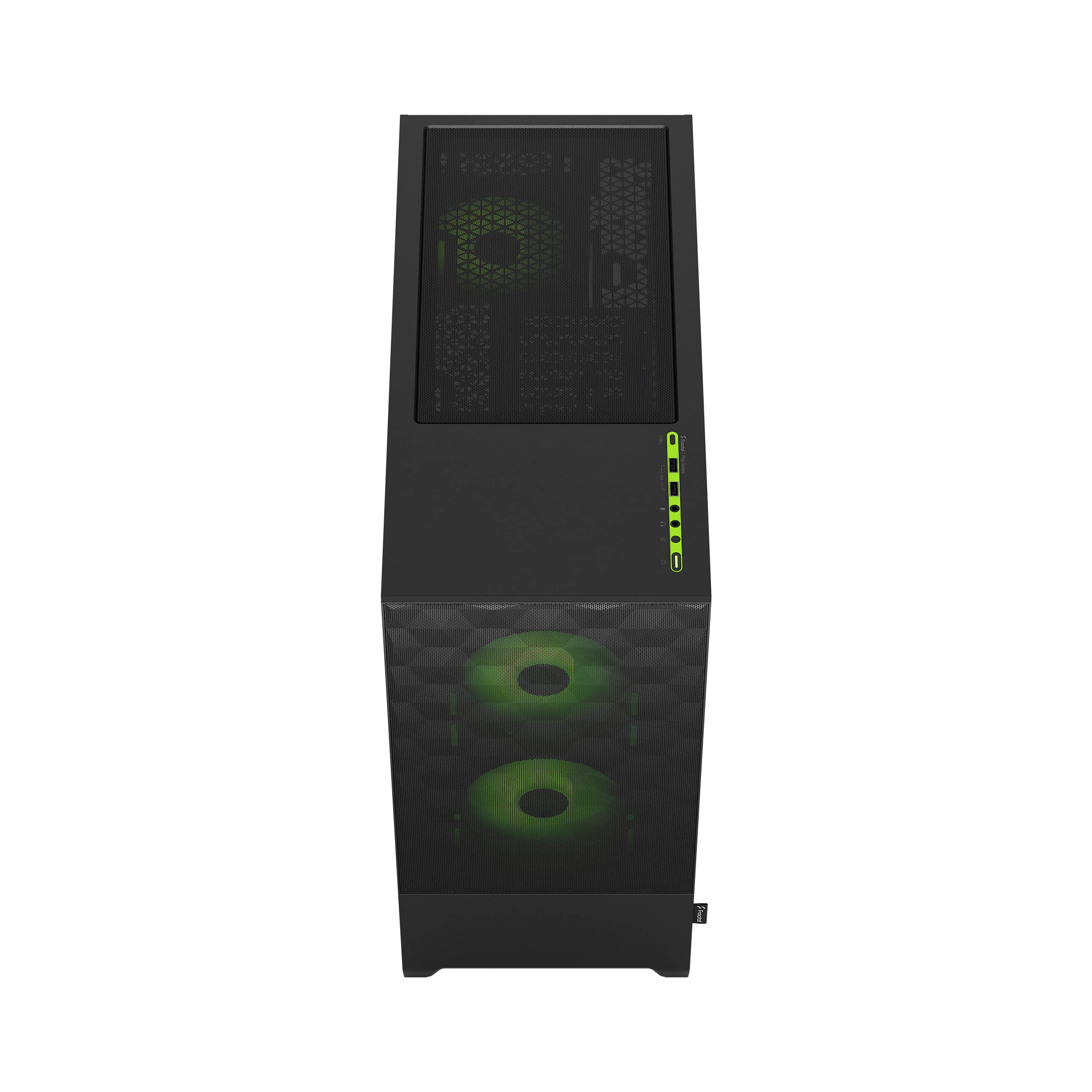 Fractal Design Pop Air RGB Green ATX Mid Tower PC Case - Tempered Glass Side Panel, Honeycomb Mesh Front, 3x 120mm RGB Fans Included - High Airflow Gaming Computer Case for Streaming & Esports
