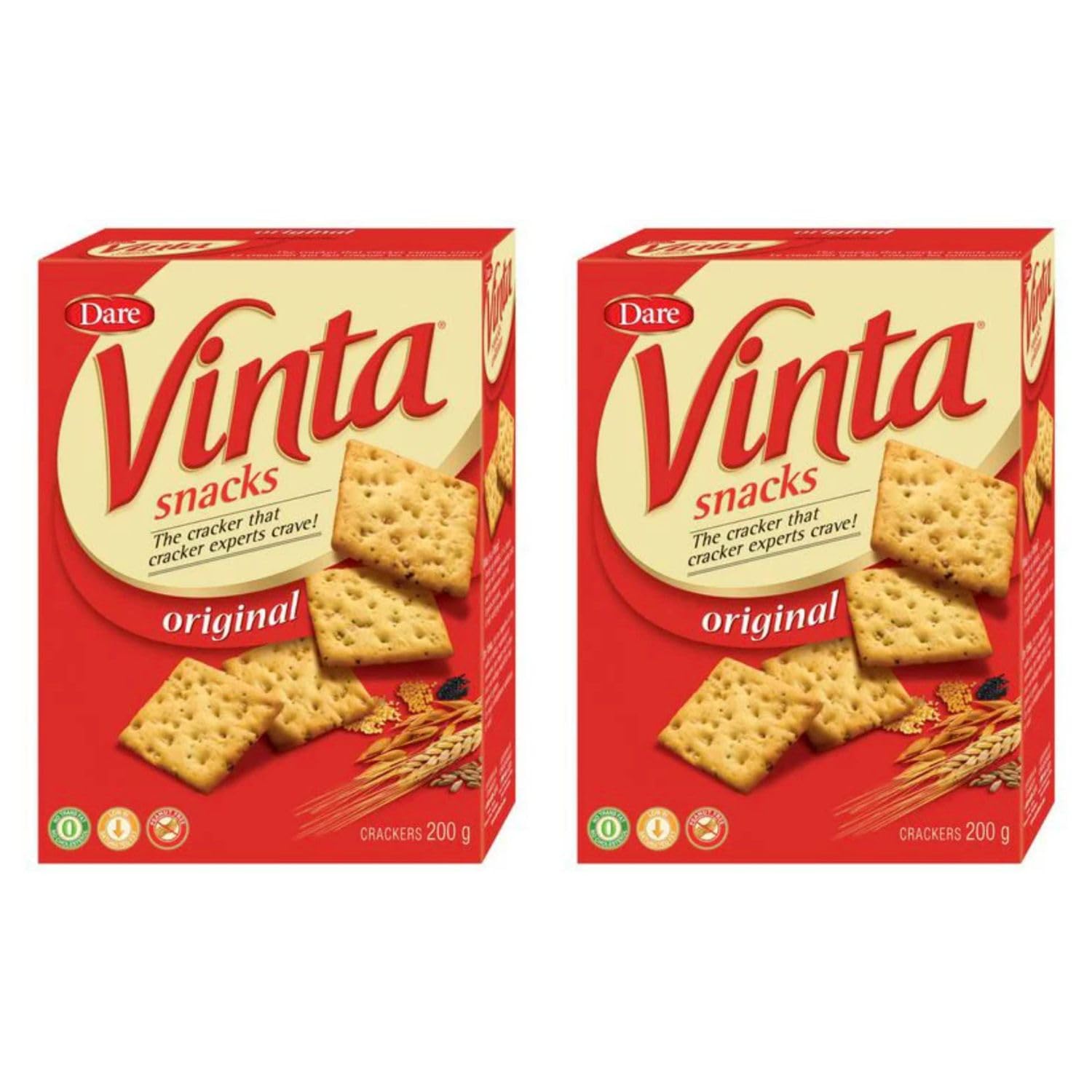 Original Dare Vinta Snacks Crackers, 200g/7oz (Pack of 2) - Crunchy & Delicious Snack for Parties, Lunch Boxes & On-the-Go | Shipped from Canada