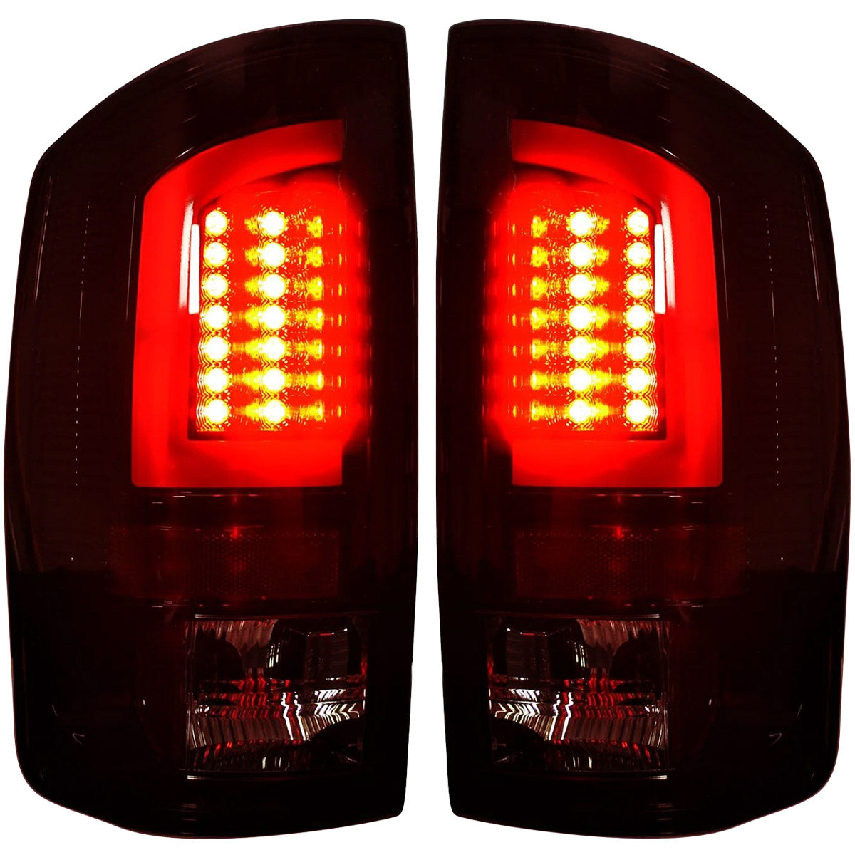 2007-2009 Dodge RAM 2500/3500 Ultra Bright LED Tail Lights - Smoked Lens Design for Enhanced Visibility & Style | Perfect for Off-Roading, Truck Upgrades & Night Driving Safety