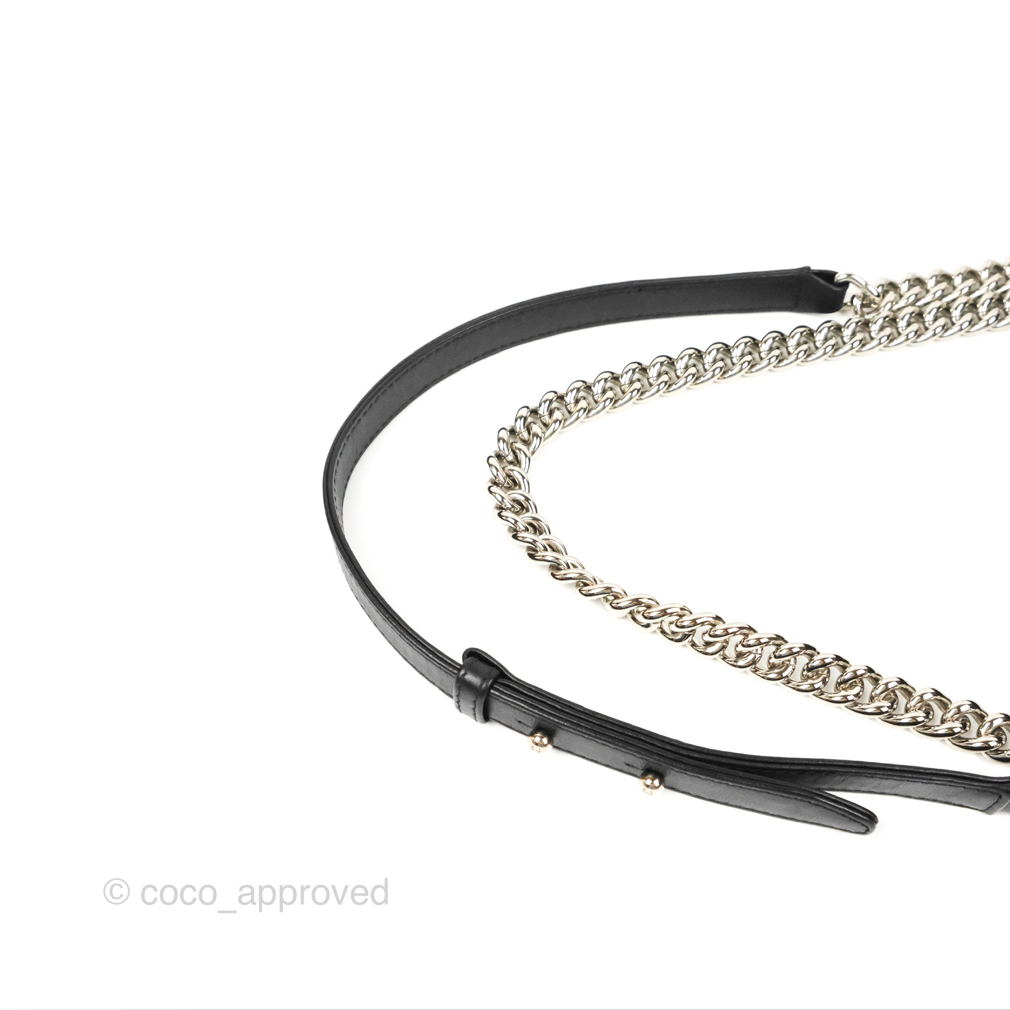 Chanel Chevron Braid Around Chain Boy Bag - Black Calfskin Leather with Silver Hardware | Luxury Crossbody Bag for Women, Perfect for Date Night & Evening Events