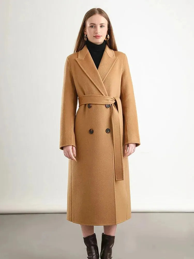 Women's Warm Winter Wool Wrap Coat - Soft & Stylish Outerwear for Cold Weather - Perfect for Office, Travel & Casual Outings