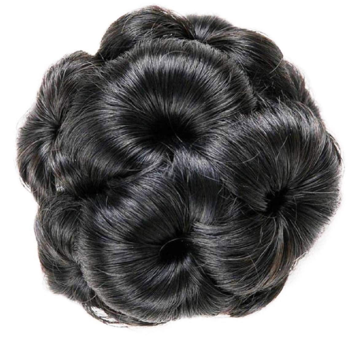 HOJI Juda Bun Hair Extension for Women - Ready-Made Faux Bun, Synthetic Bridal Hairpiece in Stylish Brown & Black | Perfect for Weddings, Parties & Everyday Elegance