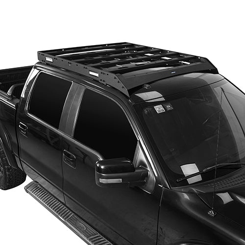 09-14 Ford F-150 SuperCrew Full Width Front Bumper, Rear Bumper & Roof Rack Set (Excluding Raptor) | Heavy-Duty Off-Road Protection & Cargo Solutions for Pickup Trucks