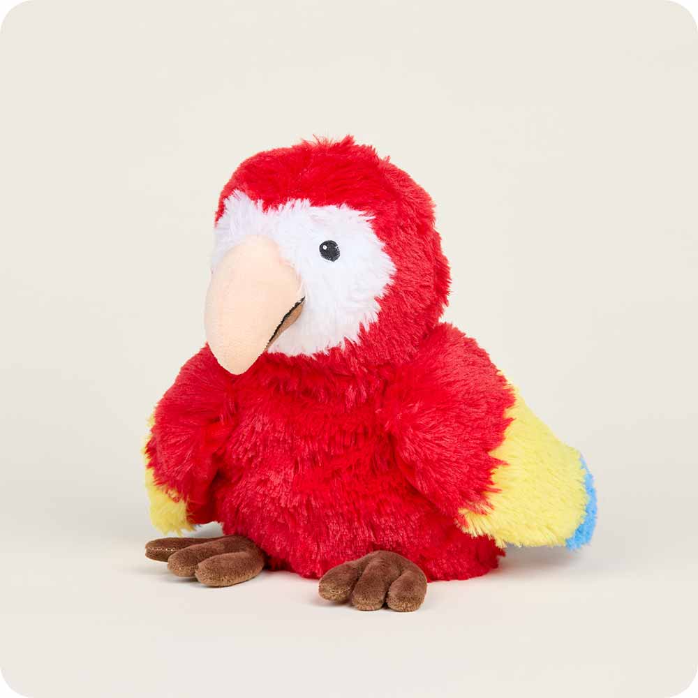 Parrot Warmies - Soft Plush Microwaveable Heating Pad for Pain Relief & Comfort - Perfect for Kids, Adults & Pets - Use for Cramps, Stress & Relaxation