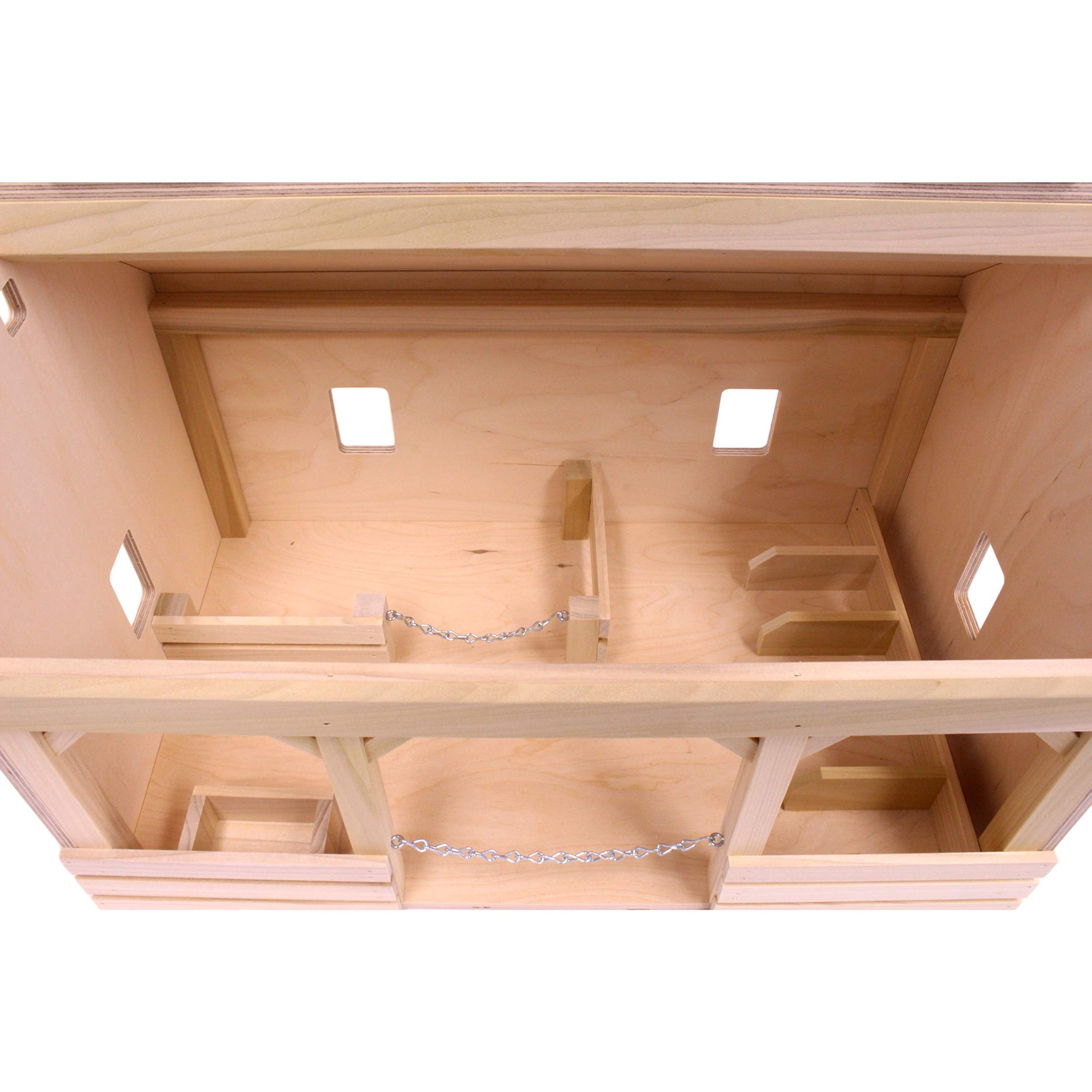 Amish-Made Large Wooden A-Frame Barn Toy with Hay Loft - Handcrafted Kids Playhouse for Farm Animal Figures & Pretend Play - Perfect for Imaginative Play, Farm-Themed Rooms & Educational Toys