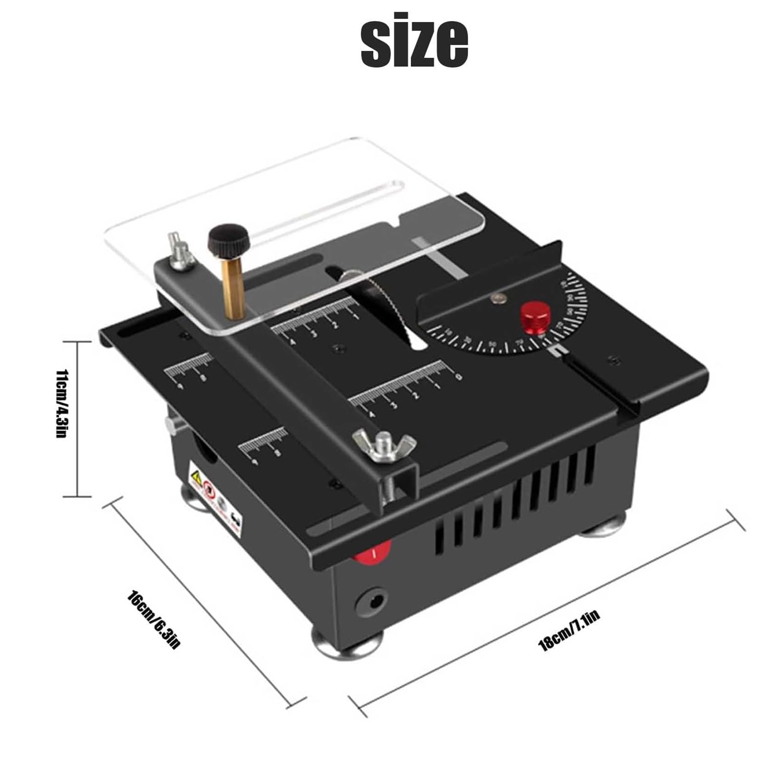 Mini Multi-functional Table Saw for Woodworking & Crafts - Portable Small Table Saw for Wood Cutting, DIY Projects, Hobbyists & Home Use