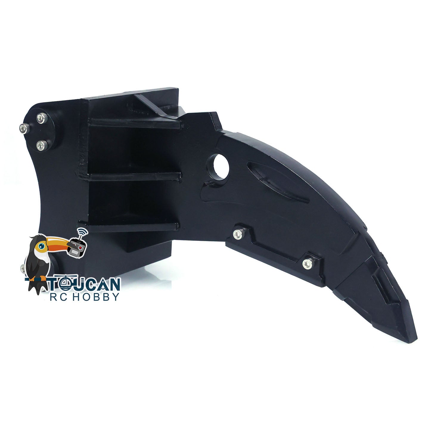 Heavy Duty Hydraulic Rotation Shear Scissor Grab Bucket with Quick Release Coupler for 1/8 390F RC Excavator - Perfect for Demolition, Scrap Metal Recycling & Construction Site Digging
