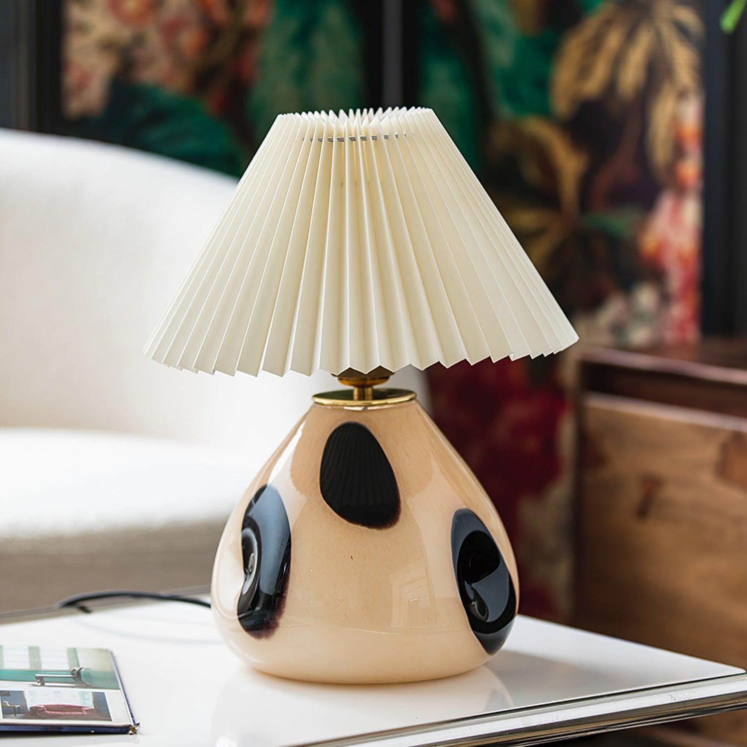 Modern Pleated Cavolo Table Lamp - Stylish Home & Office Lighting for Bedroom, Living Room, and Study Desk - Energy Efficient LED Accent Light