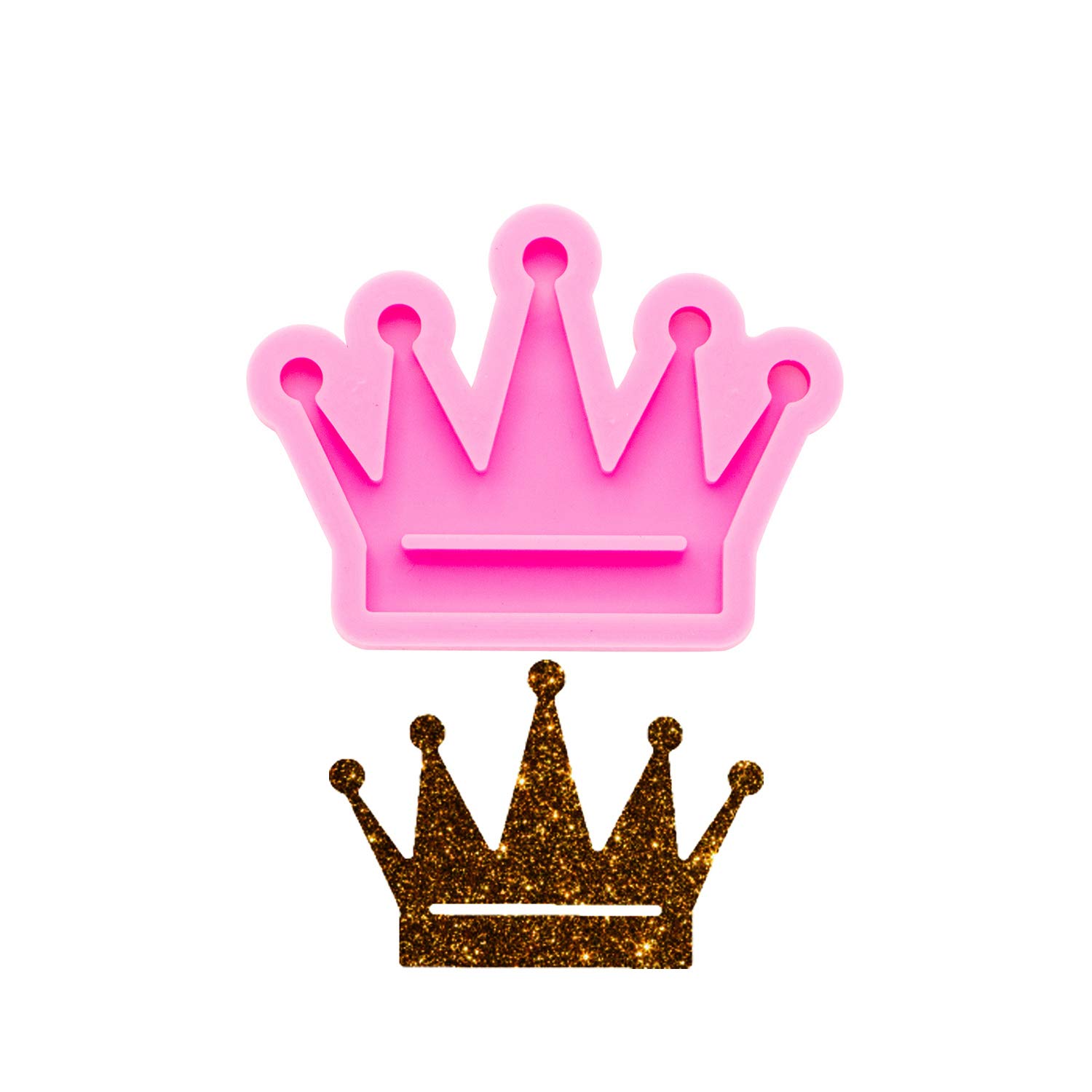 Premium Silicone Crown Mold for Resin Casting, Epoxy Jewelry Making, Polymer Clay & DIY Keychain Crafts - Perfect for Handmade Jewelry, Gift Making & Creative Resin Projects