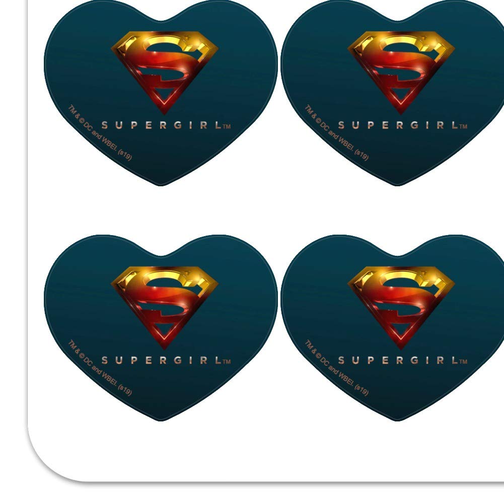 Supergirl TV Series Heart Shaped Planner Stickers - Scrapbook & Journal Decoration, DIY Craft Supplies for Bullet Journals, Planners, Scrapbooks, and Gift Wrapping