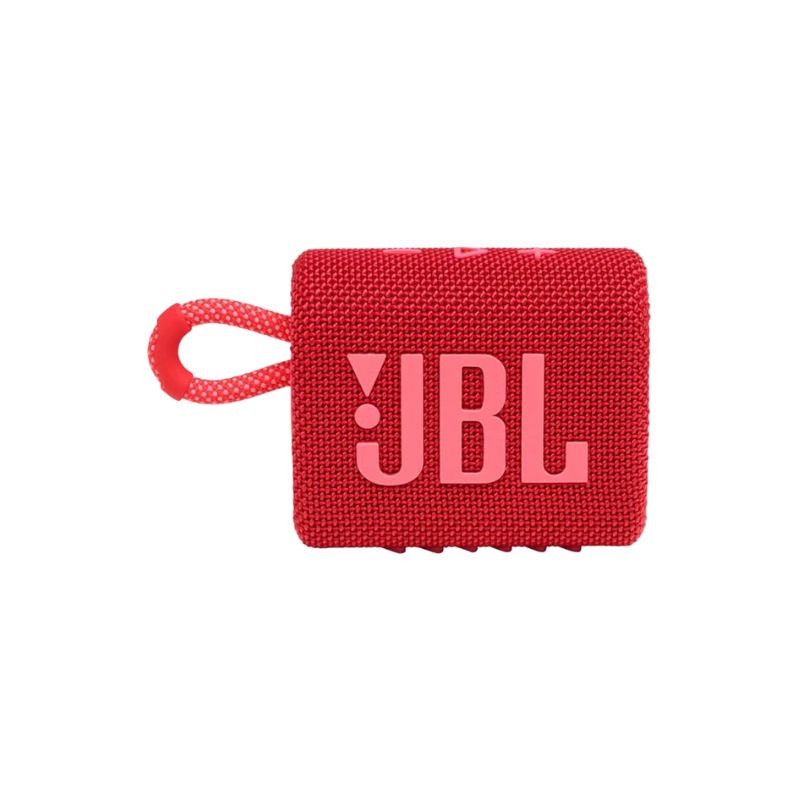 JBL GO 3 Portable Bluetooth Speaker - Wireless, Waterproof, 5 Hours Playtime - Perfect for Outdoor, Travel, Beach & Home Use (Red)