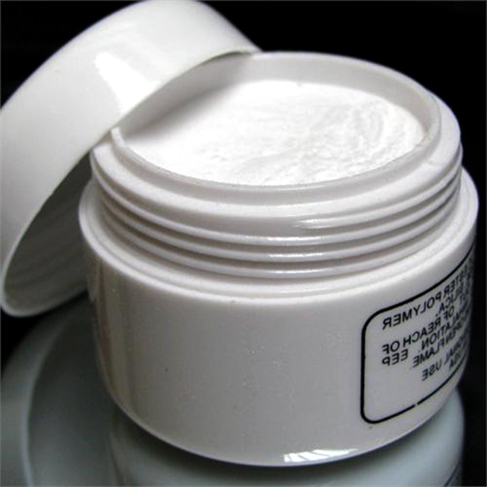 Premium White Crystal Acrylic Nail Powder for Stunning Nail Art Designs - Perfect for Salon Professionals & DIY Manicures at Home