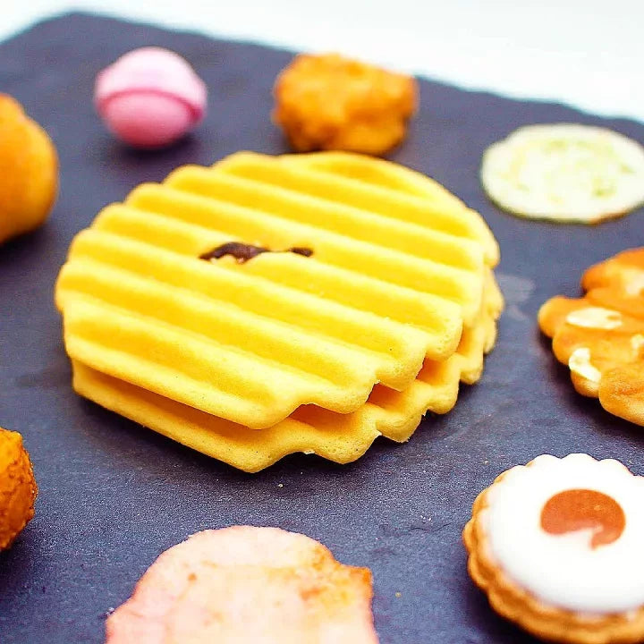 Premium Kyo Kaori Vanilla Cream Zig Zag Sandwich Cookies - Pack of 6 | Delicious Japanese Snacks for Tea Time, Office Break & Gift Giving