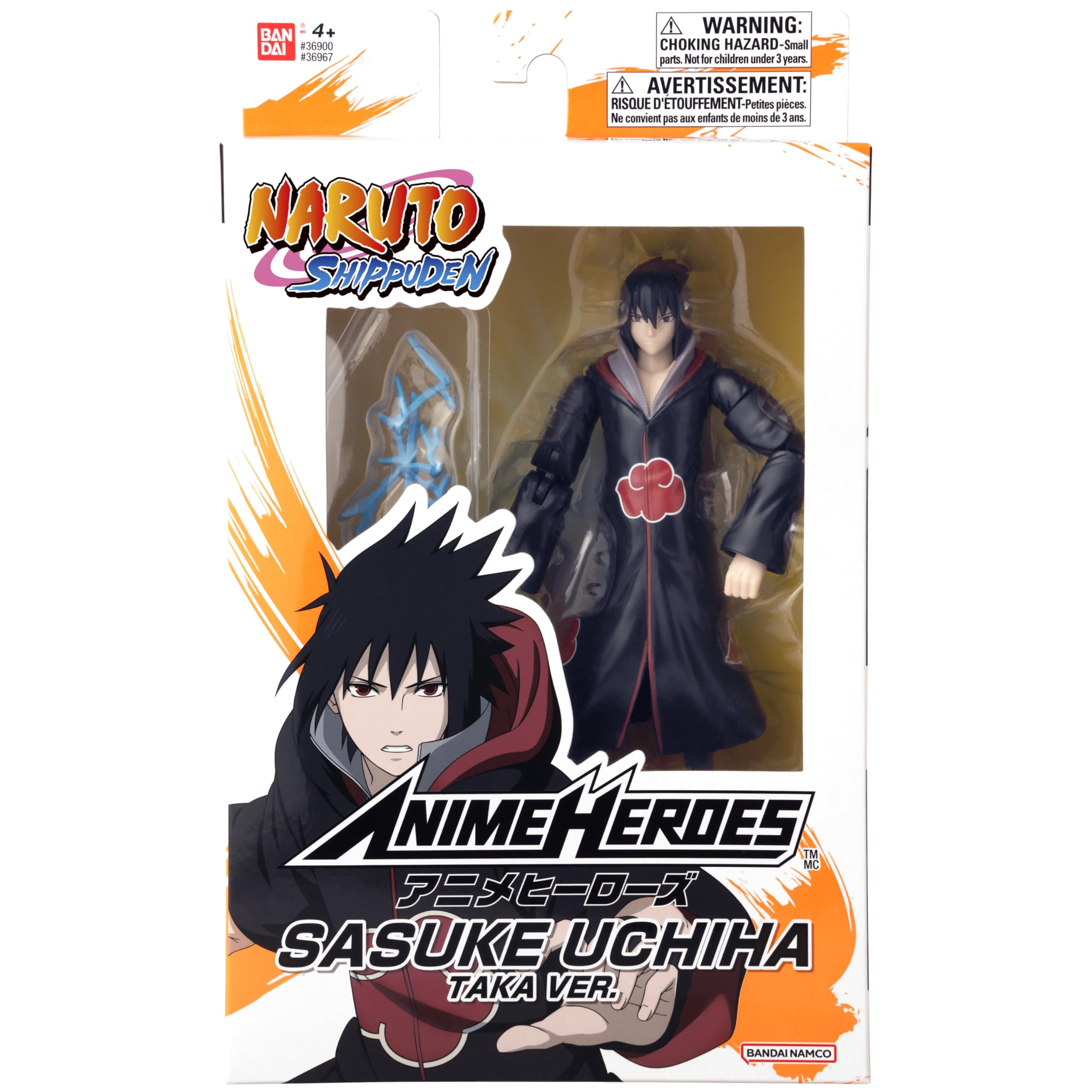 Bandai Naruto Shippuden Anime Heroes Sasuke Uchiha Taka Version 6-Inch Action Figure - Perfect for Anime Collectors, Gift for Fans & Display in Home Office
