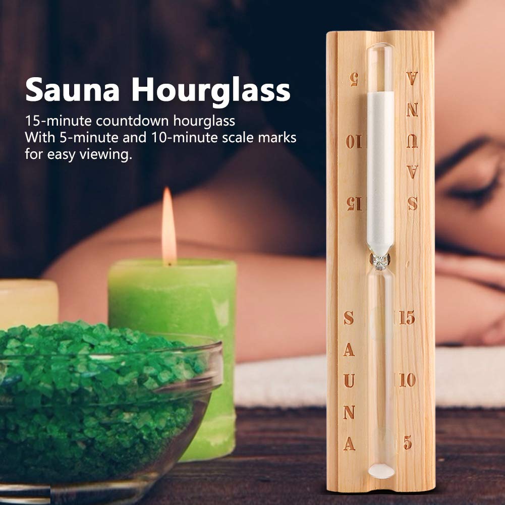 Premium Wooden Hourglass Sand Timer - Sauna & Classroom Decor, Kids Learning Tool, Home & Office Decoration | Perfect for Meditation, Study, Games & Relaxation
