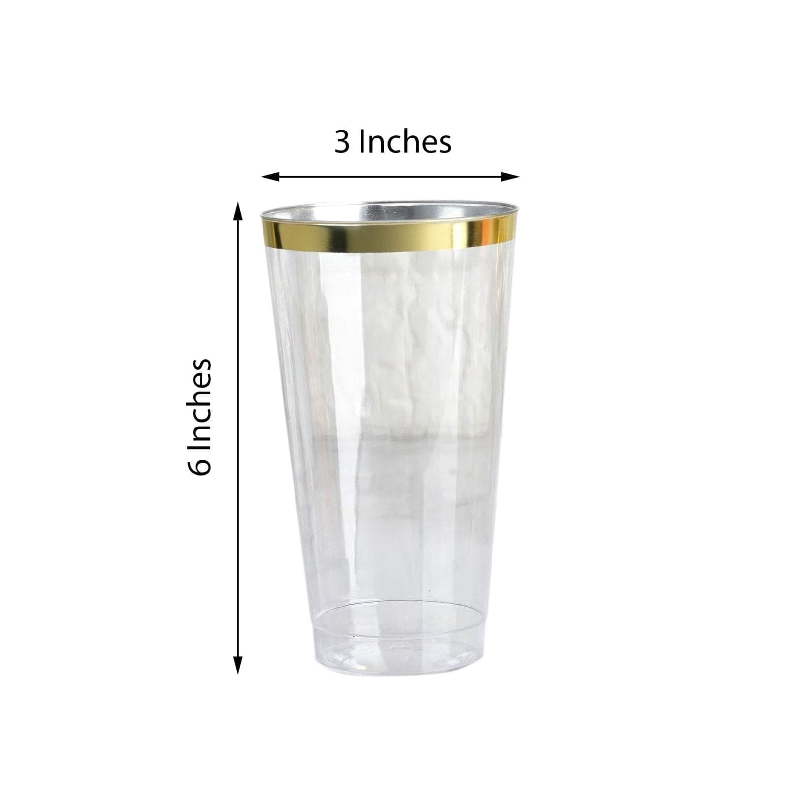 12-Pack 17 oz Sparkling Plastic Cocktail Glasses - Disposable Party Cups for Wedding, Birthday & Holiday Celebrations - Elegant Drinkware for Cocktails, Mocktails & Beverages