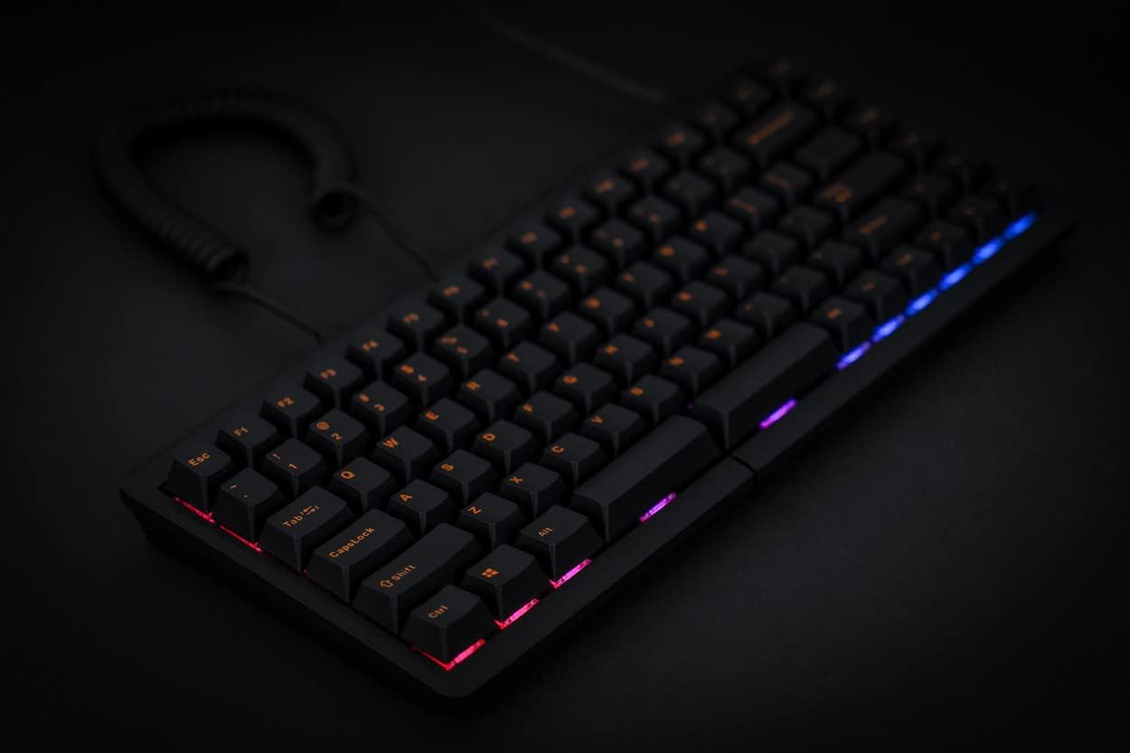 Mistel BAROCCO MD770 RGB TKL Split Ergonomic Mechanical Keyboard - Cherry MX Brown Switch, LED Backlit, Macro Support for Windows & Mac (ANSI Layout) - Perfect for Gaming, Programming & Office Work