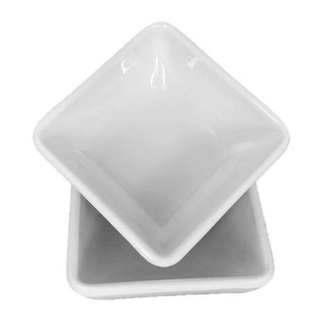 Lucky Star Melamine Square Dipping Plates for Soy Sauce, Mustard & Wasabi - 2.5 oz Capacity (2-7/8