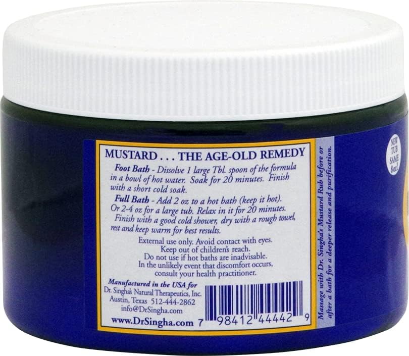 Dr. Singha's Mustard Bath - 8 oz | Herbal Muscle Relief & Relaxation | Perfect for Post-Workout Recovery & Stress Relief