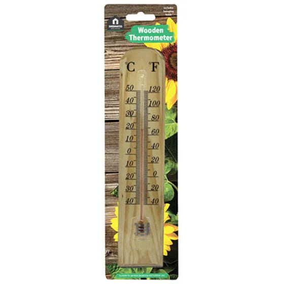 Premium Wooden Thermometer for Home & Office - Accurate Indoor/Outdoor Temperature & Humidity Monitor - Perfect for Living Room, Kitchen, Garden & Greenhouse