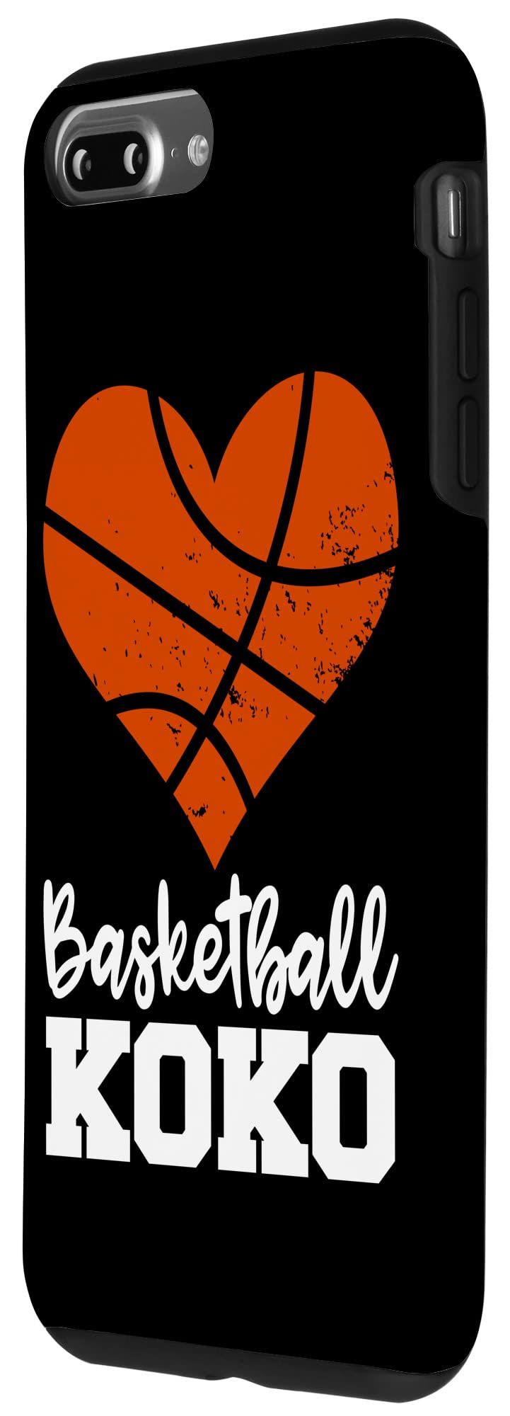 Funny Basketball Heart Grandma Koko Phone Case for iPhone 7 Plus/8 Plus - Perfect Gift for Basketball Fans & Grandma Lovers - Great for Game Days, Family Gatherings & Showcasing Your Unique Style