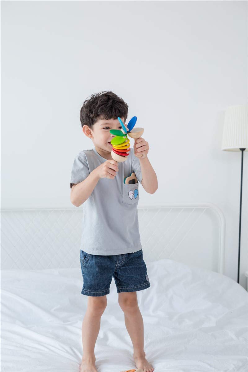 Plan Toys Wooden Clapsticks - Musical Toy for Kids, Toddlers & Preschoolers - Perfect for Early Learning, Music Education & Sensory Play