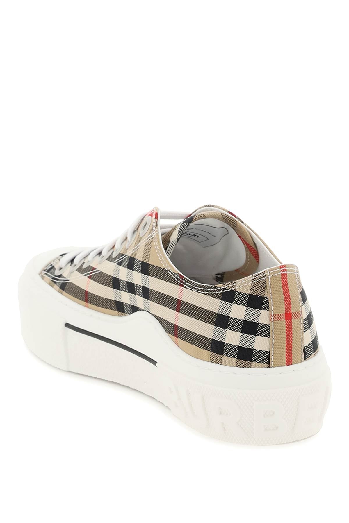 Burberry Vintage Check Low-Top Sneakers for Women - Classic Plaid Canvas Casual Shoes - Perfect for Everyday Wear, Office & Weekend Outfits
