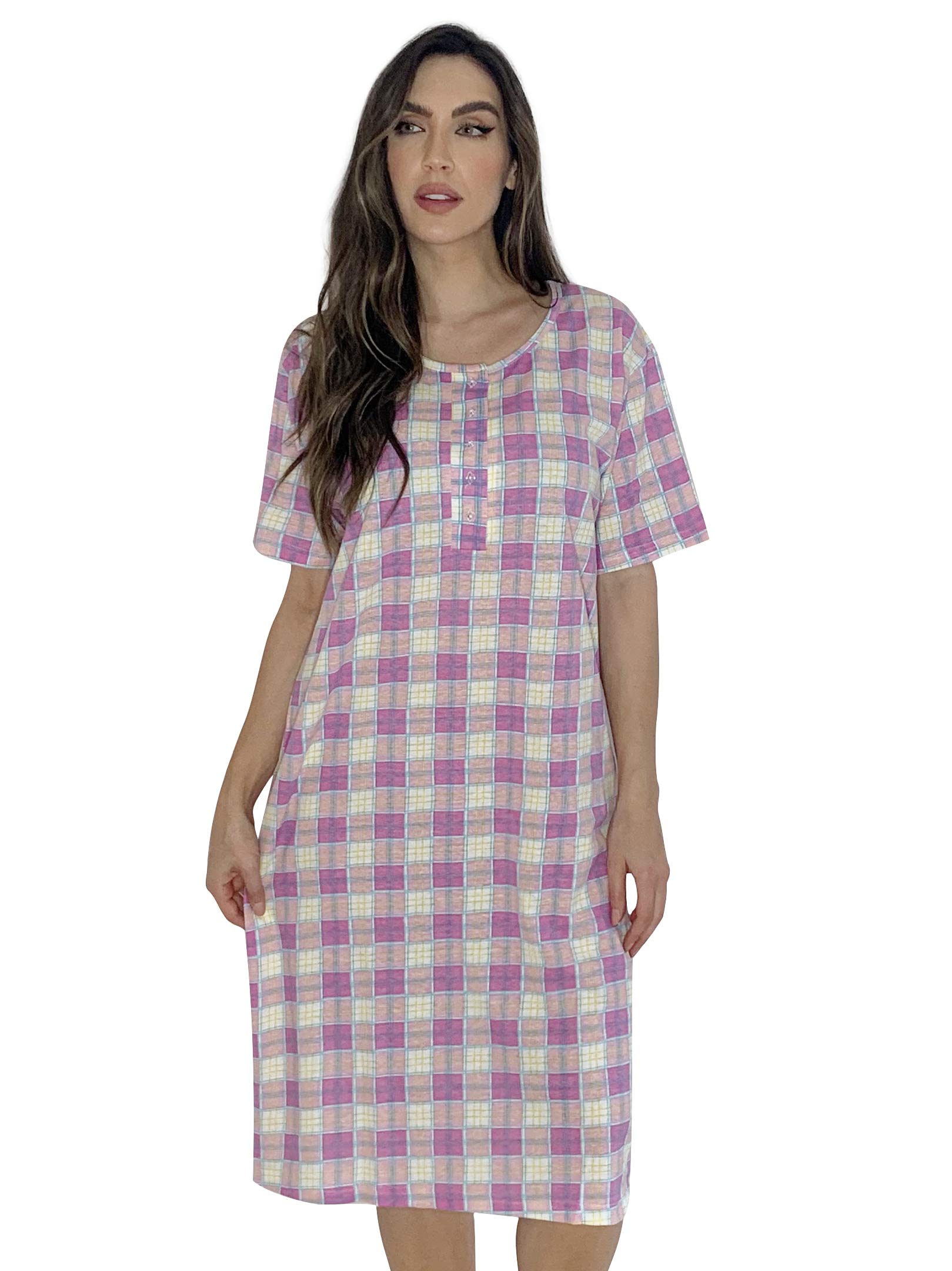 Just Love Women's Short Sleeve Nightgown - Soft Sleep Dress for Comfortable Nights | Perfect for Summer, Lounge Wear & Relaxing at Home