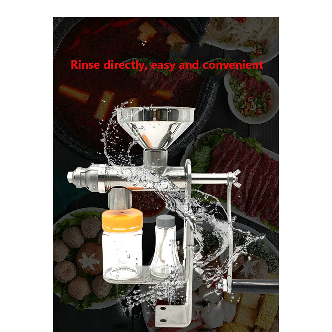 Manual Oil Press Machine for Home Use - Cold Press Peanut, Nut & Seed Oil Extractor - Expeller for Olive, Almond & Sunflower Oil - Perfect for DIY Cooking & Healthy Living