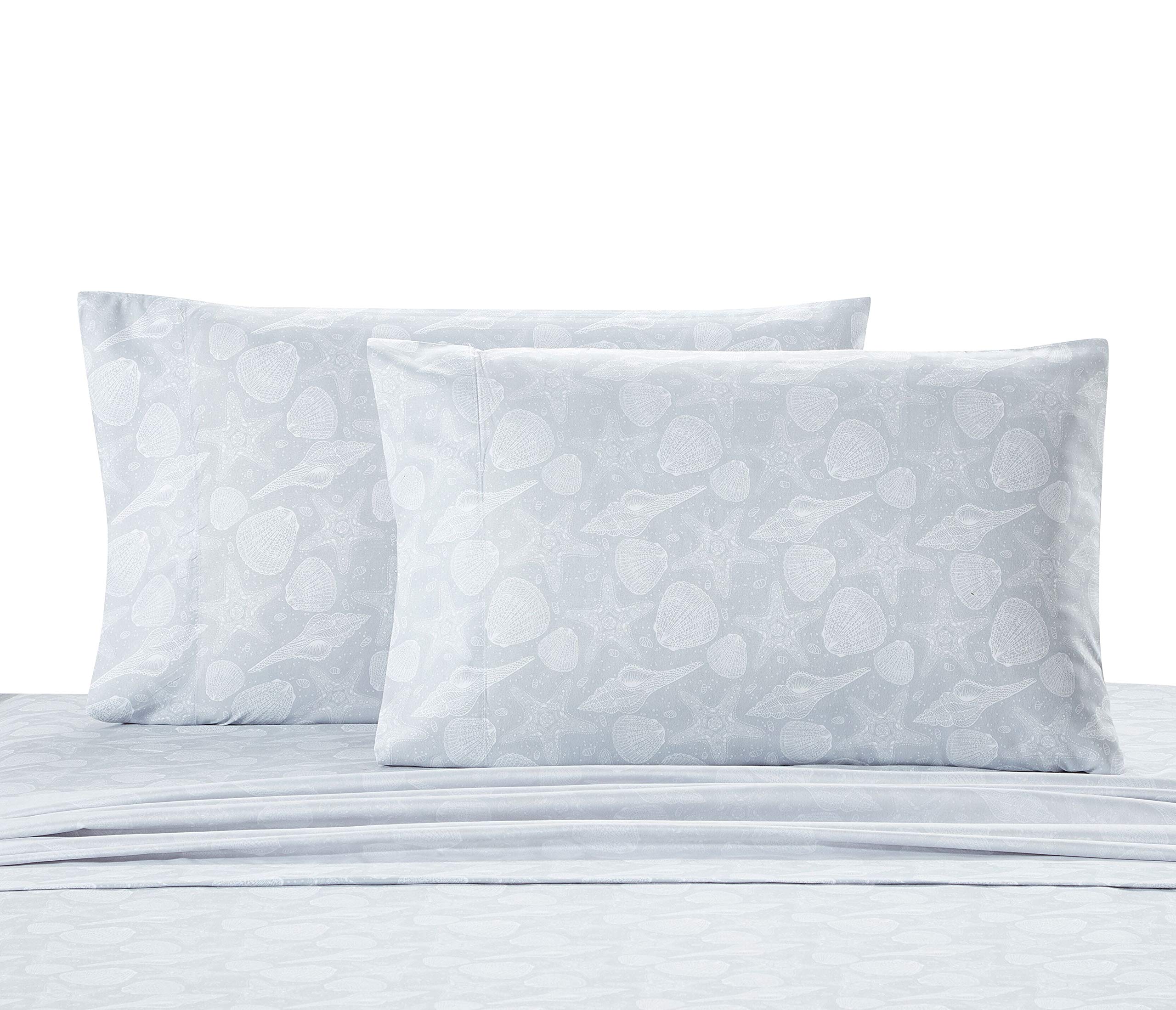 Seaside Resort Beach Themed Sheet Set - Queen Size with Seashell Design | Soft & Breathable Bedding for Coastal Decor, Guest Rooms & Vacation Rentals