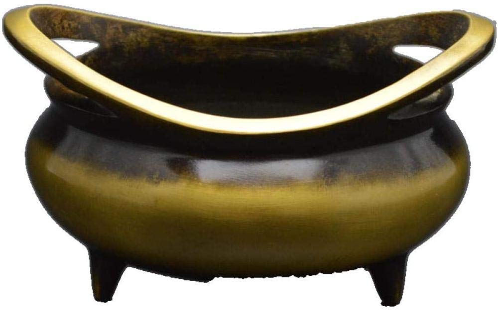 Handcrafted Brass Buddha Statue with Three Legs & Two Ears - Asian Home Decor Showpiece, Spiritual Incense Burner for Meditation, Yoga & Zen Living Spaces
