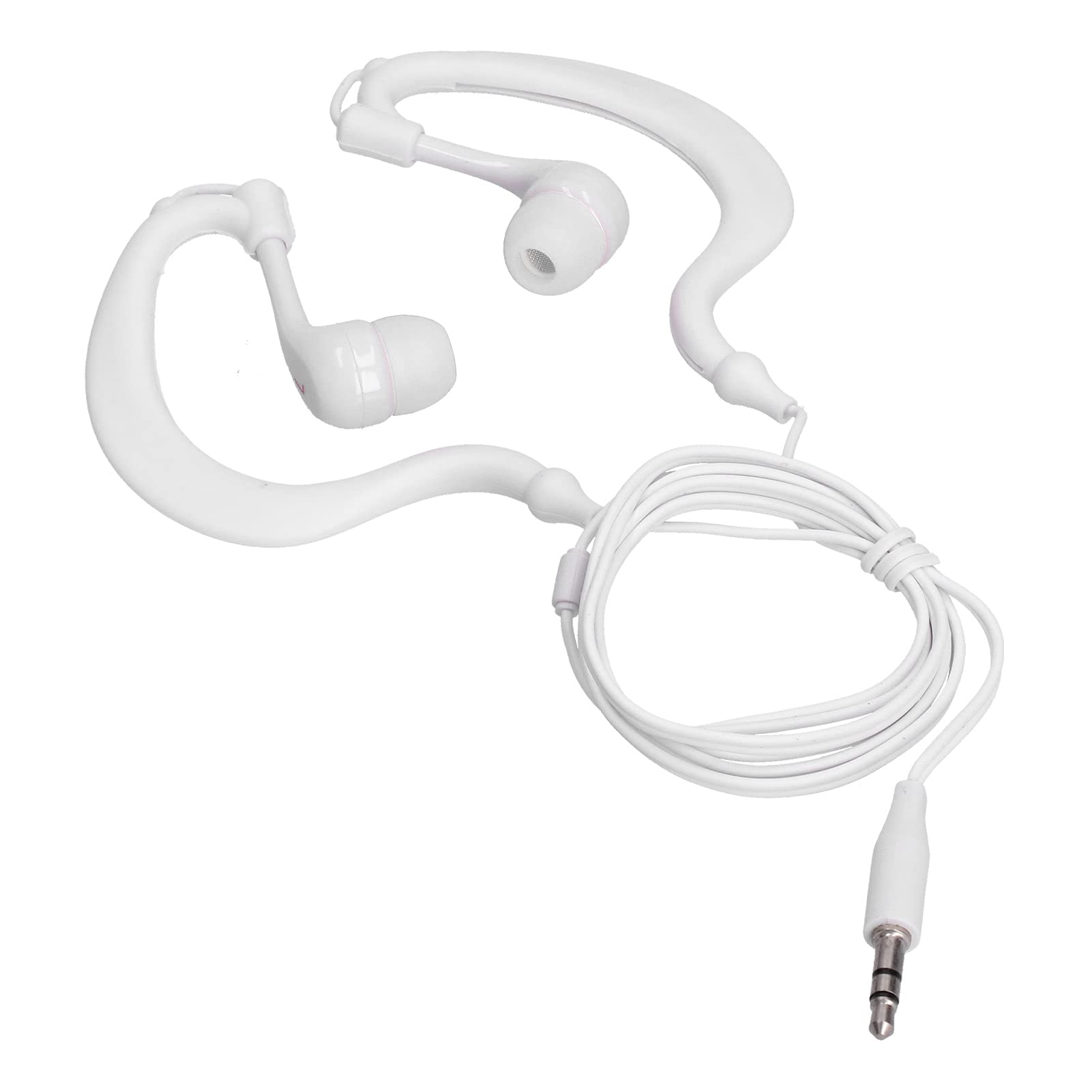 Best IP68 Waterproof Bone Conduction Headphones with 3.5mm Plug - Sweatproof Wireless Earbuds for Swimming, Running, Surfing & Diving - Includes Replaceable Earplugs (White) - Perfect for Workouts, Pool Sessions & Outdoor Water Sports