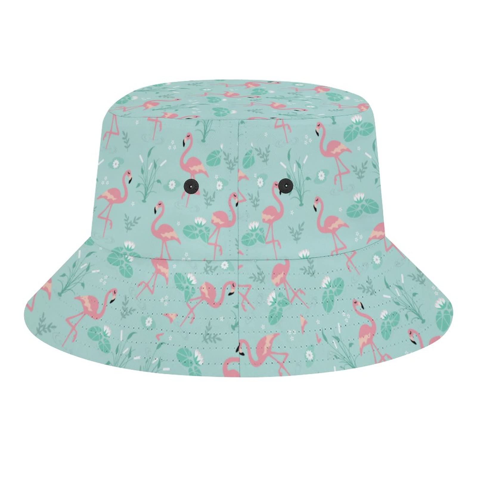 Stylish Floral Bucket Hat for Women & Men - Lightweight Packable Summer Sun Hat for Beach, Travel & Outdoor Activities - Unisex Flamingo Print Fisherman Cap