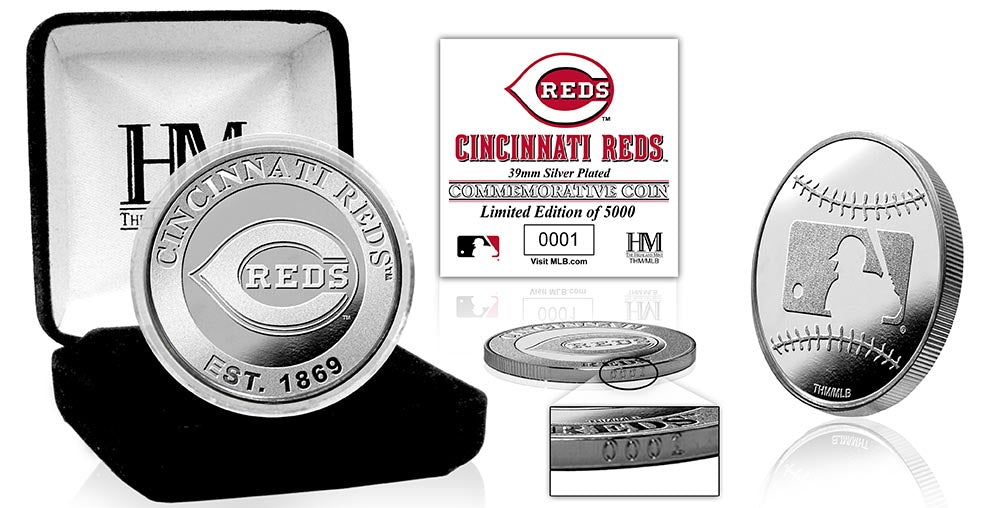 Cincinnati Reds Commemorative Silver Coin - Limited Edition Collectible for Baseball Fans & Memorabilia Enthusiasts - Perfect for Gifts, Display, and Investment