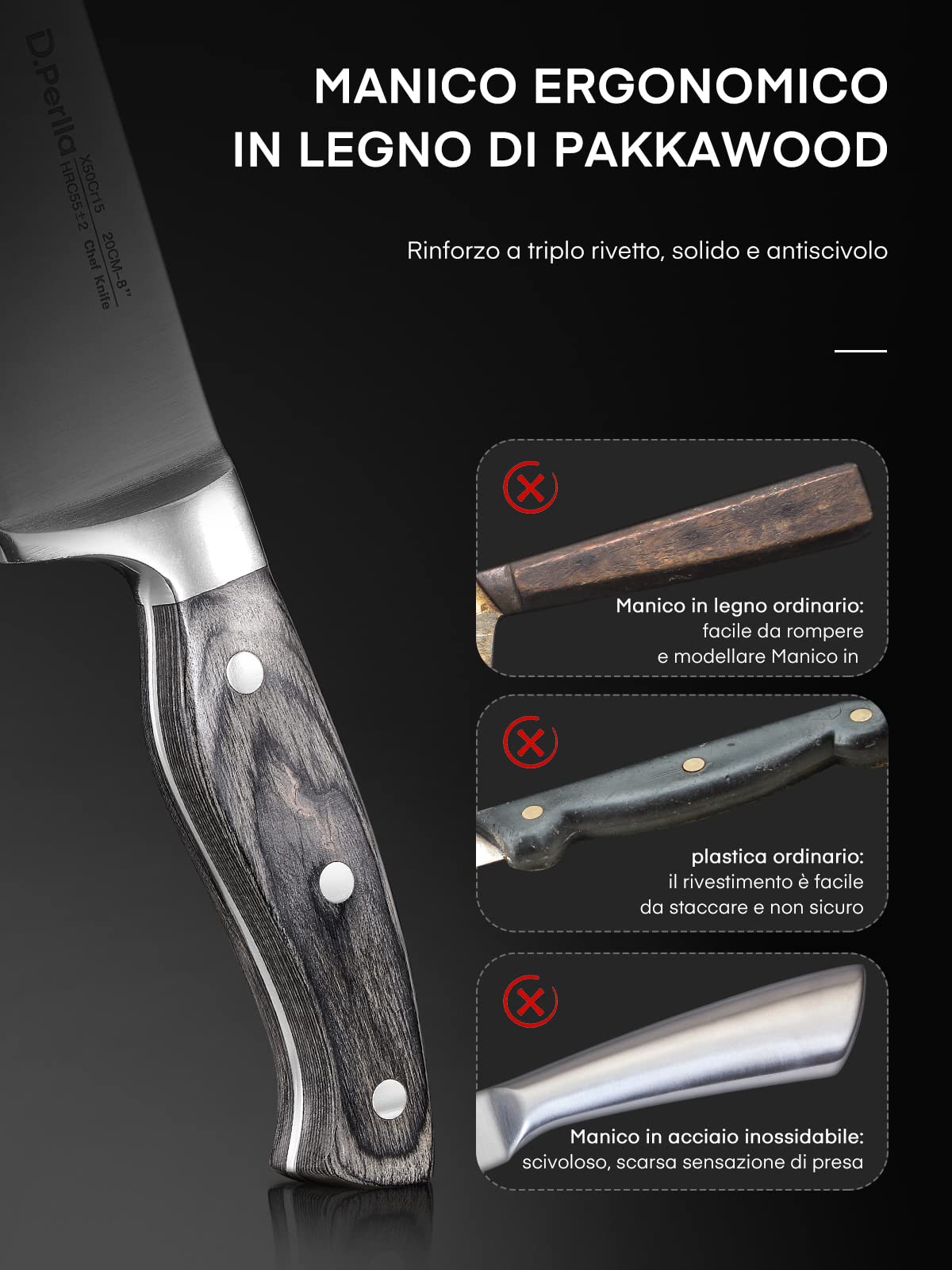 16-Piece Professional Kitchen Knife Set - Stainless Steel Blades, Wooden Handles & Knife Block - Perfect for Home Chefs, Cooking Enthusiasts & Culinary Gifts - Ideal for Slicing, Dicing & Food Prep