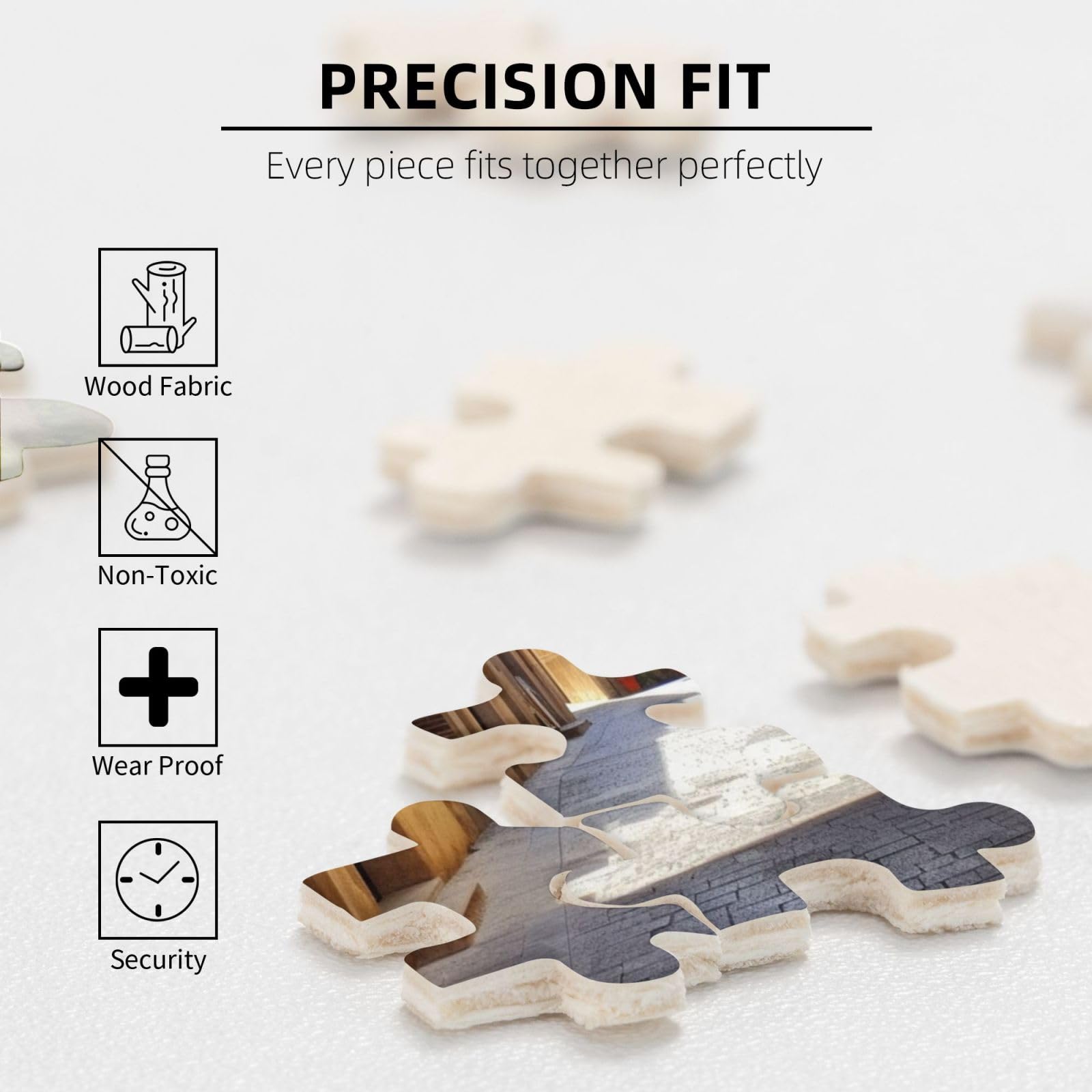 500-Piece Italian Street Wooden Jigsaw Puzzle for Adults - Personalized Photo Puzzle, Classic Family Board Game (20.4