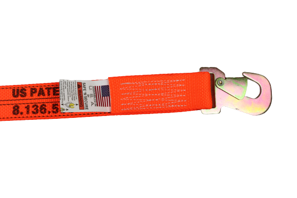 2-Pack 8' Diamond Weave Wheel Lift Straps with Flat Snap Hooks - Heavy Duty Towing & Recovery Straps for Trucks, SUVs, ATVs - Ideal for Off-Roading, Vehicle Recovery & Emergency Towing