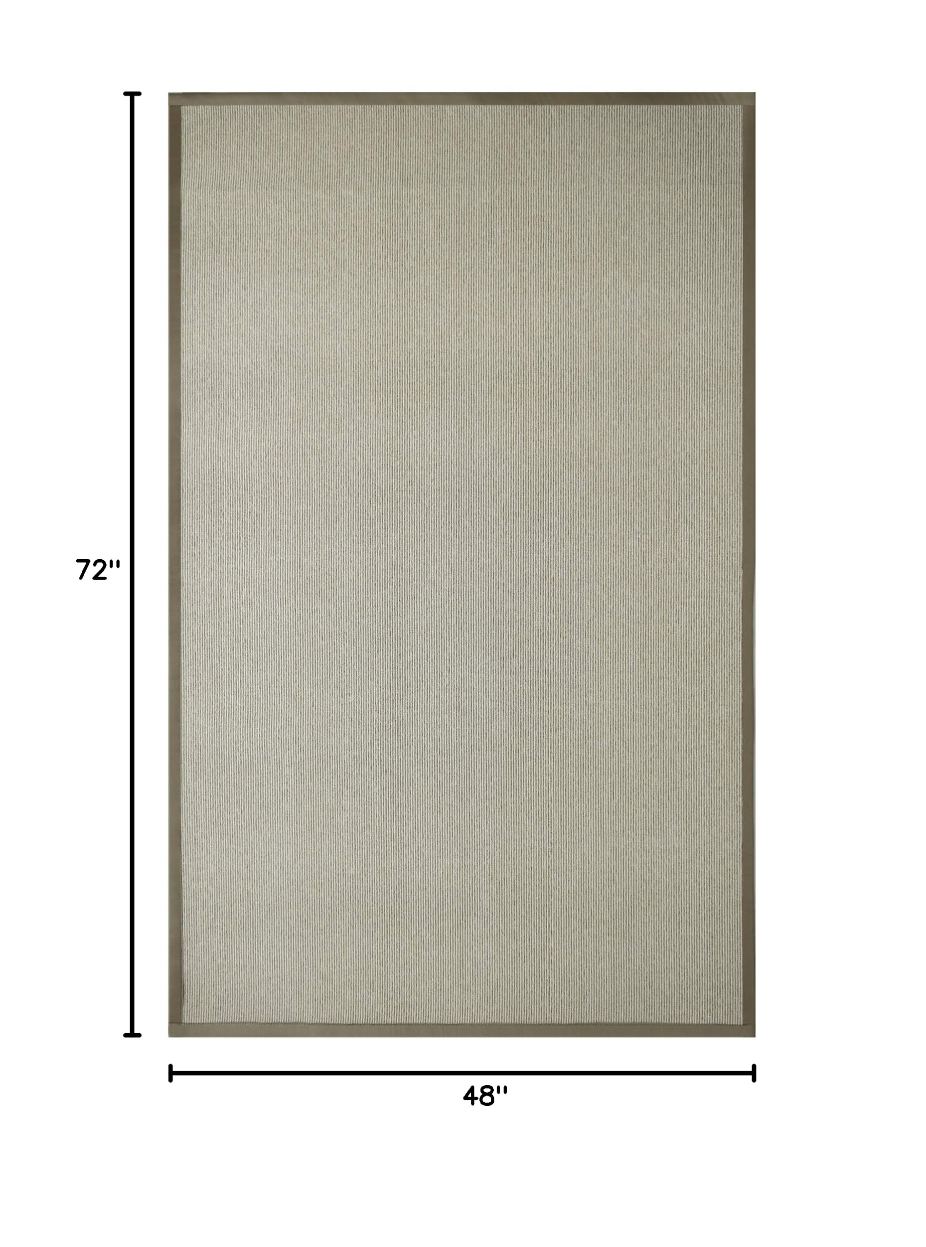 Premium Synthetic Sisal Area Rug - Soft, Stain Resistant & Easy to Clean - 4x6ft Beige Indoor/Outdoor Rug for Living Room, Bedroom, or Patio