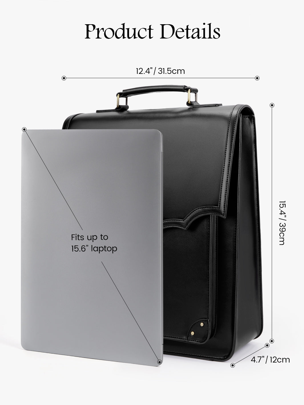 Vintage Aria Laptop Backpack for 11-15.6 Inch Notebooks - Stylish & Durable College, Work & Travel Computer Bag