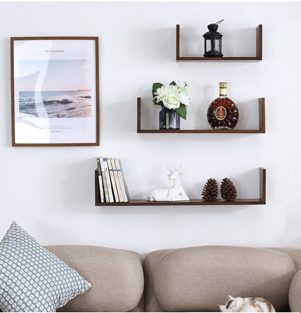 Wall Mounted Book Shelf - Floating Plant Shelves & Trophy Display - Gaming & Comic Showcase Shelf - Bedroom & Bathroom Wall Decor for Home Organization & Stylish Storage