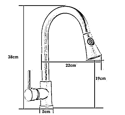 InArt Brass Single Lever Kitchen Sink Mixer - 360° Rotatable Pull Out Kitchen Faucet with Sprayer, Gold Finish | Perfect for Modern Home Kitchen, Restaurant & RV Use